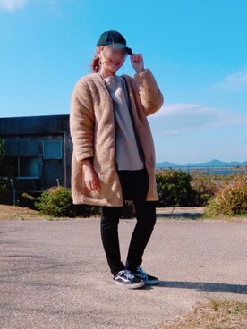 「reca（レカ）のアイテム（スウェット、ベージュ系）」を使った、sakiさん（レディース・167cm）の秋コーディネート