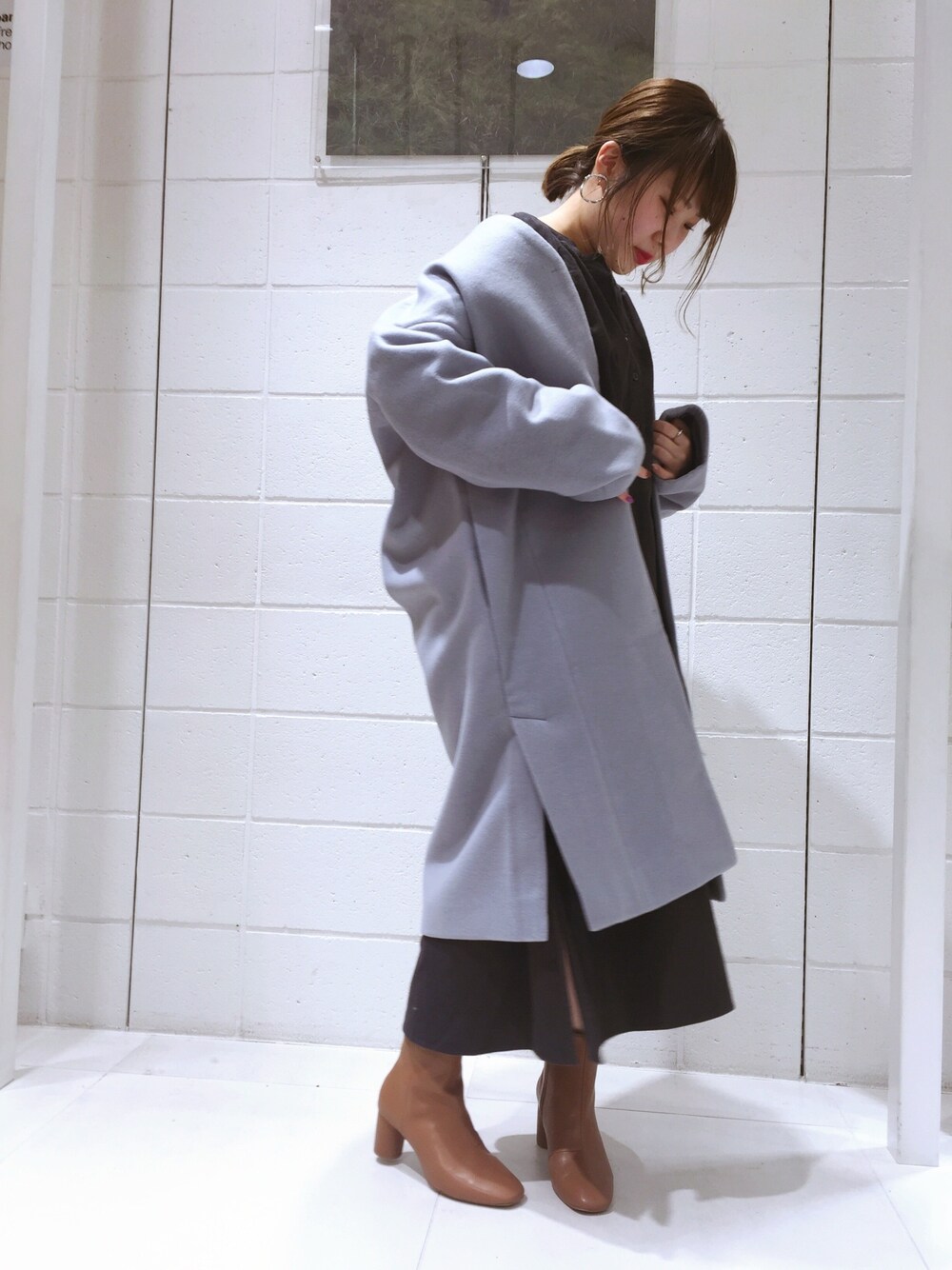 「KBFのバックZIPコート（その他アウター、ブルー系）」を使った、ito___chan 🐰さん（レディース・152cm）の秋コーディネートの1枚目の写真