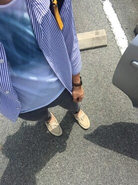 「EDIFICE（エディフィス）のアイテム（腕時計）」を使った、can.さん（メンズ・167cm）の夏コーディネート