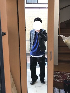 「リドム」｜「アイテム（スウェット）」を使った、keisukeさん（メンズ・169cm）の冬コーディネート