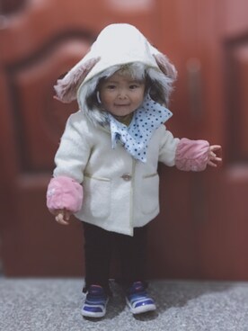 「next（next）のアイテム（ダウンジャケット/コート）」を使った、嘟笃毒酱さん（キッズ・80cm）の冬コーディネート