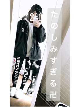「ライブ」｜「アイテム（その他アウター）」を使った、gonさん（レディース・161cm）の秋コーディネート