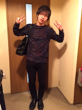 「CONC(S)ENT（コンセント）のアイテム」を使った、Kou Tomitaさん（メンズ・167cm）の春コーディネート