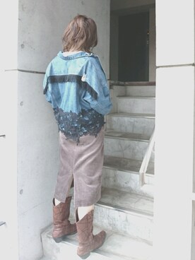 「Editt by YECCA VECCA（エディットバイイェッカヴェッカ）のアイテム（ブルゾン）」を使った、umさん（レディース・158cm）の秋コーディネート