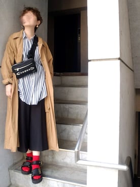 「平成最後のWEARISTAセンバツ」｜「アイテム（トレンチコート）」を使った、umさん（レディース・158cm）の春コーディネート