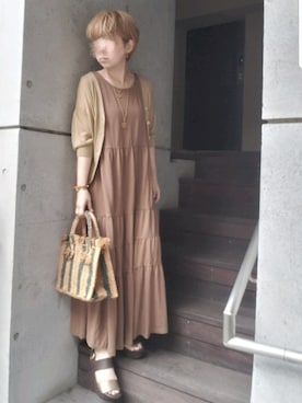 「Sans Arcidet（サンアルシデ）のアイテム」を使った、umさん（レディース・158cm）の夏コーディネート