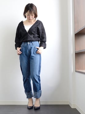 「ＡＮＤＪ（アンドジェイ）のアイテム」を使った、harunaさん（レディース・156cm）の春コーディネート