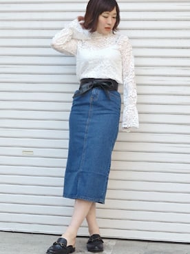 「アイテム（その他トップス）」を使った、harunaさん（レディース・156cm）の春コーディネート