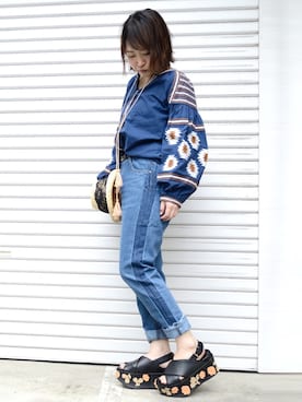 「ＡＮＤＪ（アンドジェイ）のアイテム」を使った、harunaさん（レディース・156cm）の春コーディネート