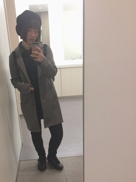 「archives（アルシーヴ）のアイテム（チェスターコート）」を使った、こじまさん（レディース・155cm）の秋コーディネート