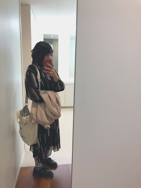 「アイテム（ブルゾン）」を使った、こじまさん（レディース・155cm・10代）の秋コーディネート