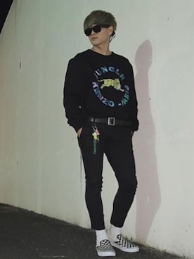 「Alexander Wang」｜「アイテム（スウェット）」を使った、도깨비さん（メンズ・177cm）の冬コーディネート
