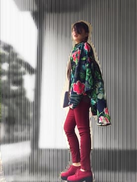 「Desigual（デシグアル）のアイテム（ジャケット/アウター）」を使った、ひかりさん（レディース・160cm）の秋コーディネート