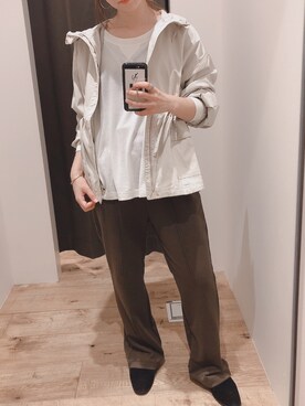 「秋のカフェオレコーデ」｜「アイテム（マウンテンパーカー）」を使った、koz▲さん（レディース・160cm）の秋コーディネート