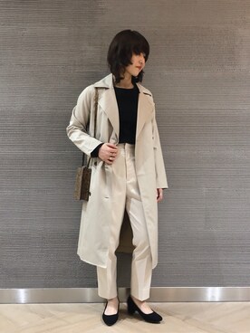 「niko and...（ニコアンド）のアイテム（トレンチコート）」を使った、koz▲さん（レディース・160cm）の冬コーディネート
