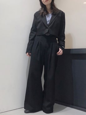 「MAGPIEROBIN（マグパイロビン）のアイテム」を使った、koz▲さん（レディース・160cm）の冬コーディネート