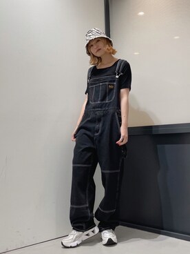 「ALAND（エーランド）のアイテム（オールインワン・サロペット）」を使った、koz▲さん（レディース・160cm）の春コーディネート