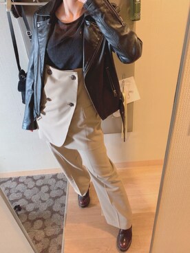 ライダースジャケットを使った「スーツスタイル」の人気ファッションコーディネート - WEAR