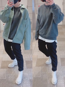 「LOWRYS FARM（ローリーズファーム）のセンタープレスカラーフレアパンツ　870189（その他パンツ）」を使った、はくさん（レディース・159cm）の春コーディネート