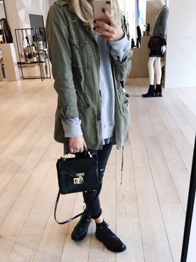 「rag & bone（ラグアンドボーン）のアイテム（ブーツ）」を使った、emmyさん（レディース・170cm）の冬コーディネート