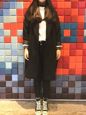 「H&M（エイチ・アンド・エム）のアイテム（ダッフルコート）」を使った、Leanntさん（レディース・171cm）の冬コーディネート
