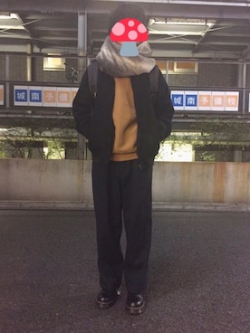 「SHIPS JET BLUE（シップスジェットブルー）のアイテム（バッグ）」を使った、akiさん（メンズ・167cm）の冬コーディネート