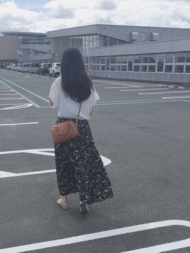 「ロンクスカート」｜「アイテム（サンダル）」を使った、k a h oさん（レディース・165cm）の夏コーディネート