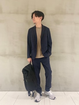 「アイテム（テーラードジャケット）」を使った、kino11334さん（メンズ・172cm）の夏コーディネート