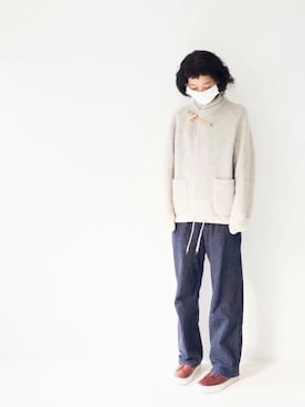 「Scye（サイ）のアイテム（パンツ）」を使った、真名子さん（レディース・172cm）の春コーディネート