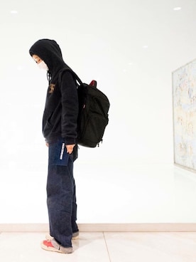 「Scye（サイ）のアイテム（パンツ）」を使った、真名子さん（レディース・172cm）の春コーディネート