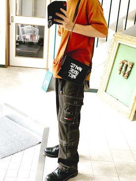 「BAD BOY（バッドボーイ）のアイテム」を使った、riさん（メンズ・161cm）の秋コーディネート