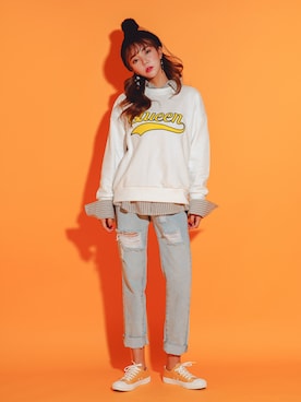 「アイテム（Tシャツ/カットソー、その他）」を使った、GIRLS RULEさん（レディース・165cm）の冬コーディネート