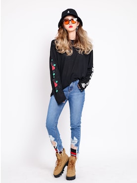 「GIRLSRULEのアイテム」を使った、GIRLS RULEさん（レディース・165cm）の春コーディネート