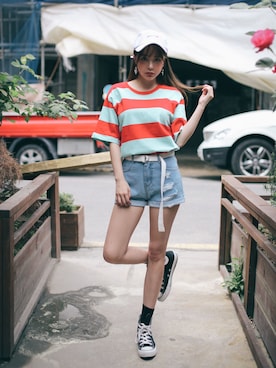 「GIRLSRULEのアイテム」を使った、GIRLS RULEさん（レディース・165cm）の春コーディネート