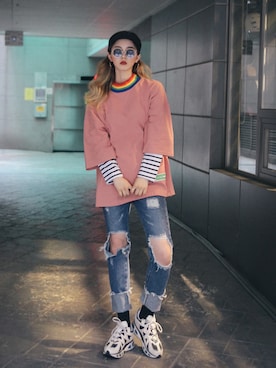 「GIRLSRULEのアイテム」を使った、GIRLS RULEさん（レディース・165cm）の春コーディネート