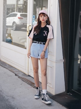 「GIRLSRULEのアイテム」を使った、GIRLS RULEさん（レディース・165cm）の夏コーディネート