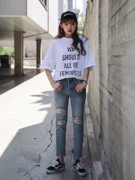 「GIRLSRULEのアイテム」を使った、GIRLS RULEさん（レディース・165cm）の夏コーディネート