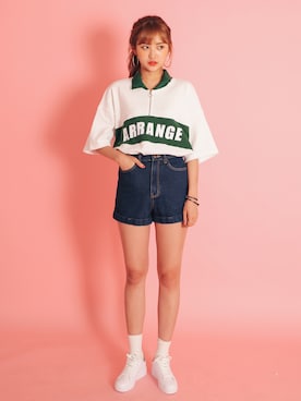 「アイテム（Tシャツ/カットソー、その他）」を使った、GIRLS RULEさん（レディース・165cm）の夏コーディネート