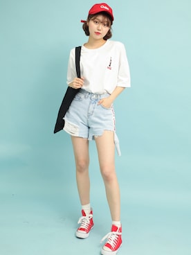 「GIRLSRULEのアイテム」を使った、GIRLS RULEさん（レディース・165cm）の夏コーディネート