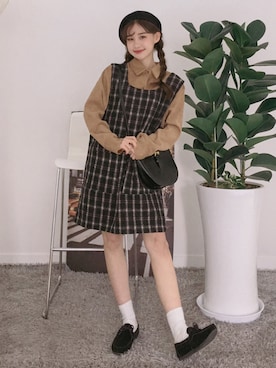 「アイテム（Tシャツ/カットソー、その他）」を使った、GIRLS RULEさん（レディース・165cm）の冬コーディネート