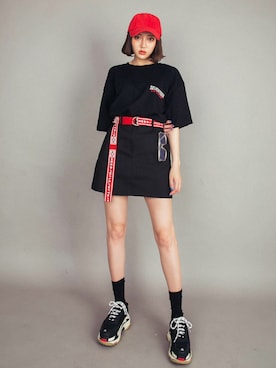 「アイテム（Tシャツ/カットソー、その他）」を使った、GIRLS RULEさん（レディース・165cm）の夏コーディネート