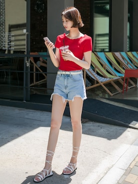 「GIRLSRULEのアイテム」を使った、GIRLS RULEさん（レディース・165cm）の夏コーディネート