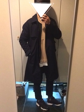 「GU（ジーユー）の（GU）スキニーフィットジーンズ（MEN ⁄ ジーンズ）」を使った、なおき.Kさん（メンズ・167cm）の冬コーディネート