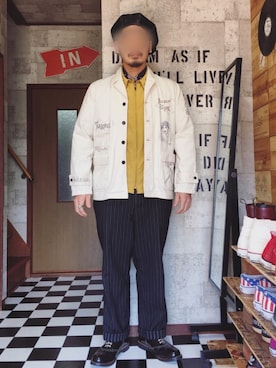 「ハンドペイント」｜PWさん（メンズ・175cm）の春コーディネート