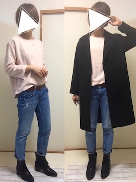 「Honeys（ハニーズ）のアイテム（ダウンジャケット/コート）」を使った、nAnAさん（レディース・167cm）の冬コーディネート