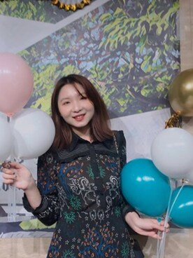 「sandro（サンドロ）のアイテム（ワンピース/ドレス）」を使った、CCさん（レディース・171cm）の秋コーディネート