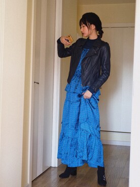 「iT（イット）のアイテム（ワンピース/ドレス）」を使った、南徐NanHsuさん（レディース・165cm）の秋コーディネート