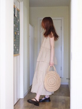 「日系极简」｜「アイテム（ワンピース/ドレス）」を使った、南徐NanHsuさん（レディース・164cm）の夏コーディネート