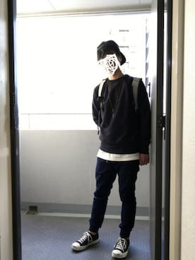 「シック」｜「アイテム（キャップ）」を使った、Focusさん（メンズ・168cm）の冬コーディネート