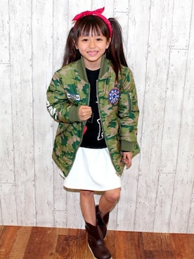 「ロング」｜ANAP KIDS Officialさん（キッズ・110cm）の冬コーディネート